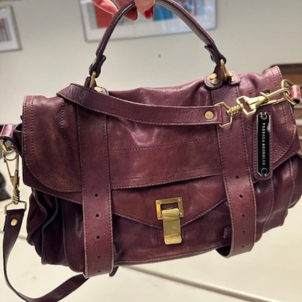 Proenza Schouler PS1 – Medium, Burgundy Authentic